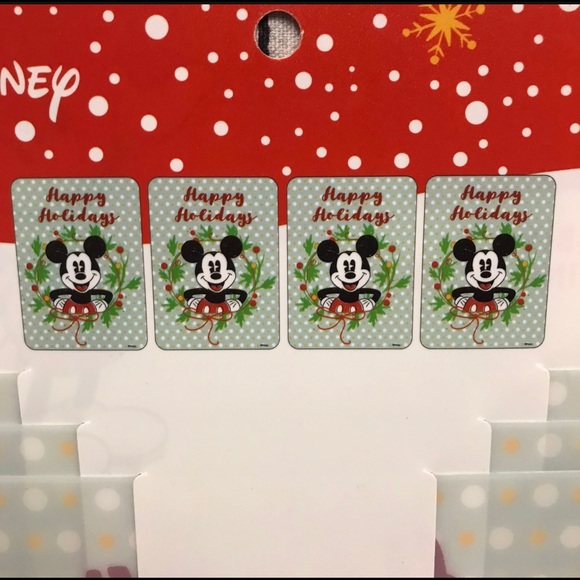 Disney Mickey Mouse Flexible Cutting Boards Christmas 8" X 11" Set Of 4 NEW. - Picture 5 of 8
